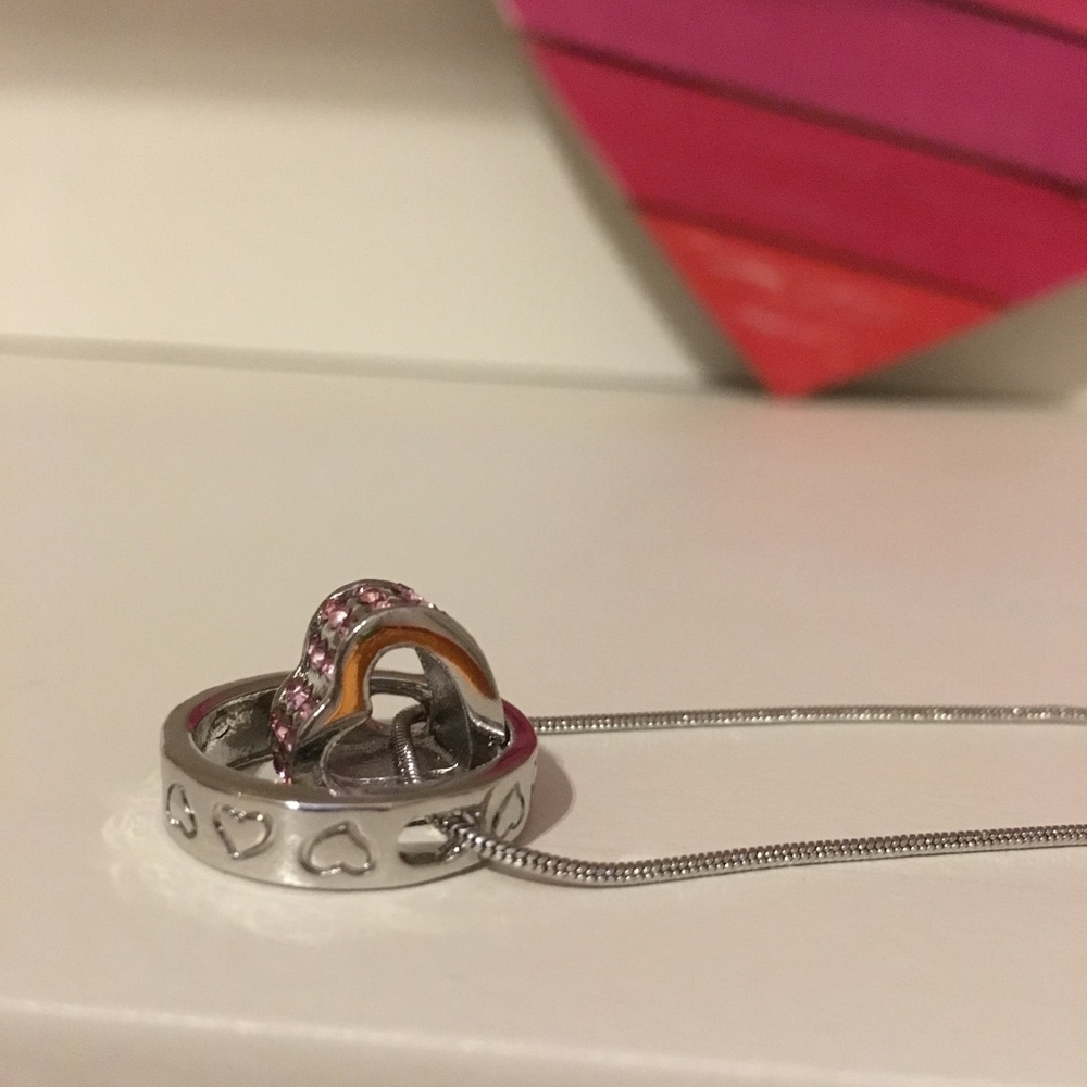 Heart and ring pendant necklace